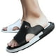 thumbnail image 5 of Qarigey 2 piezas estilo casual hombres playa caminar sandalia senderismo Picnic portátil cuero punta abierta zapatilla calzado blanco negro Blanco negro talla 45 2Conjunto, 5 of 6