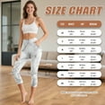 thumbnail image 7 of HELlHERO Marbled Printed Capri Leggings High Waisted Yoga Pants Breathable Workout Leggings Athletic Yoga Capris with Pockets, S, 7 of 7