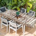 thumbnail image 2 of Texas Star Grey Wooden Table Cloths for 8 Foot Rectangle Tables, Farmhouse Berry Countryside Patio Waterproof Elastic Fitted Tablecloths, Washable Rectangular Table Cover for Camping, 2 of 8