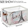 thumbnail image 4 of GZHJMY Eiffel Tower Storage Basket with Handles Collapsible Storage Bins Canvas Fabric Storage for Shelves Closet Bedroom Living Room 1Pack Collapsible Organizer, 4 of 7