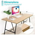 thumbnail image 3 of Kaboon 40x18 inch Universal Table Top, Light Walnut, 3 of 6