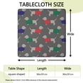 thumbnail image 2 of Dachshund Footprint Square Fitted Tablecloth with Elastic Edge,Square Table Cover,Washable Elastic Table Cover for Home Kitchen Party Decor 36"x36", 2 of 6