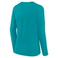 thumbnail image 3 of Women's Fanatics Aqua Miami Dolphins Long Sleeve Scoop Neck T-Shirt, 3 of 3