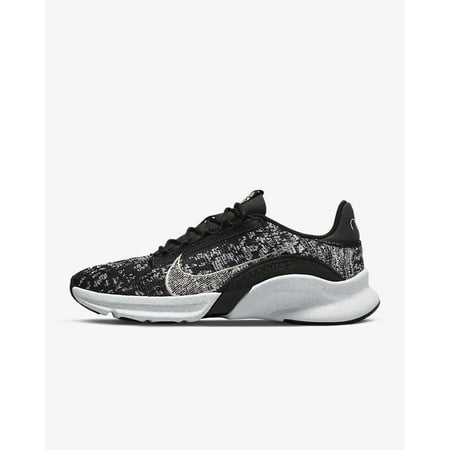 Nike SuperRep Go 3 Flyknit Next Nature DH3393-010 Womens Black/White Shoes ER934 (6.5)
