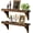 Brown, variant on Scalloped Wood Wall Shelf – 17 Inch Floating Shelf with Wood Brackets, Easy to Install Rustic Wall Shelf for Living Room, Bedroom, Bathroom, or Any Space