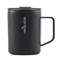 Vacuum Insulated Stainless Steel Hot1 Mug With Lid And Handle, Black, 14 Oz.