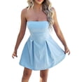 thumbnail image 1 of Vestido sexy sin tirantes y con espalda descubierta para mujer - Estilo dulce, encaje satinado para eventos nocturnos - Tallas S-XL, 1 of 8