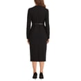 thumbnail image 3 of INSPIRE CHIC Work Sheath Dress for Women's Stand Collar Bodycon Career Dress XS Black, 3 of 6