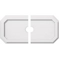 thumbnail image 2 of Ekena Millwork CMP20X10ED2-02000 2 in. ID x 7 in. Rectangle Émeraude Architectural Grade Médaillon de Plafond Contemporain PVC - 2 Pièces, 2 of 4