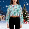 thumbnail image 4 of 3D Printed Christmas Sweatshirts for Women 2025 Pullover Loose Crewneck Long Sleeve Cropped Casual Xmas Tops, 4 of 6