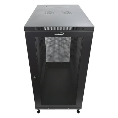 Navepoint 24u Rack Enclosure Server Cabinet Mid Depth 33 Inch