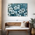 thumbnail image 3 of Elephant Stock Blossoms Of Evening Wall Art - Horizontal Canvas Wall Art - Living Room Wall Decor - Floral And Botanical Canvas - Blue And Gray Decor By Carol Robinson - 45" x 30", 3 of 8