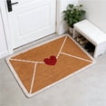 thumbnail image 3 of MUAXDA Valentine Rug, Envelope Heart Artificial Coir Door Mat, Red Love Heart Welcome Floor Mats, Wear-Resistant and Non-Slip Linen Floor Mat,for Indoor/Outdoor Home Decor, 3 of 5