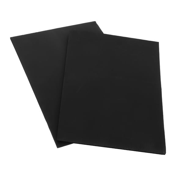 FONDOTIN 2Pcs Black Blank Yard Sign Boards Corrugated Plastic Weather Resistant