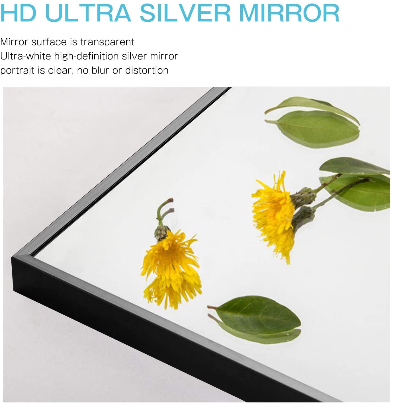 Wall Mirror Decorative Wall Mirror Bathroom Mirror Rectangle Mirror for Bedroom Living Room Dining Room 24\" x 36\" Black