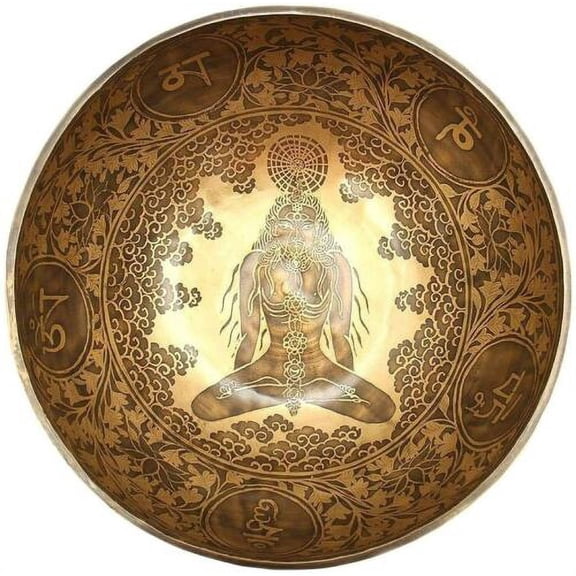 12 inch Healing Mantra Carved Meditation Tibetan Singing Bowl Tibetan Singing Bowl