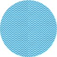 thumbnail image 1 of Ahgly Company Machine Washable Indoor Round Transitional Tron Blue Area Rugs, 3' Round, 1 of 7