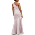 thumbnail image 2 of Adrianna Papell Vestido largo de sirena con volantes y un hombro para mujer, Gris, 4, 2 of 2
