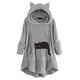 thumbnail image 3 of Sudadera con capucha de gato de dibujos animados para mujer, Jersey holgado de manga larga de lana para invierno, Tops, ropa de calle, sudaderas con capucha informales, ropa de casa cálida y esponjosa, 3 of 4