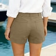 thumbnail image 6 of hoksml Classic Chino Shorts for Women - Mid Rise, Button Closure with Multi-Pockets, 6 of 9