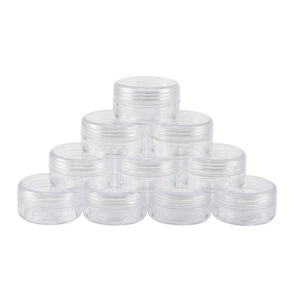 240pc Plastic Bead Containers Seed Beads Containers Round about 3.9cm in diameter 2.2cm high Capacity: 10ml(0.34 fl. oz)