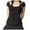 Black, variant on OSOLU Women Solid Color Mesh Lace Shirt Set Head Bow Waist Short Sleeve Tops Relaxed Fit Dailywear