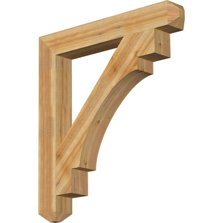 

Ekena Millwork 6 W x 44 D x 48 H Merced Craftsman Rough Sawn Bracket Western Red Cedar