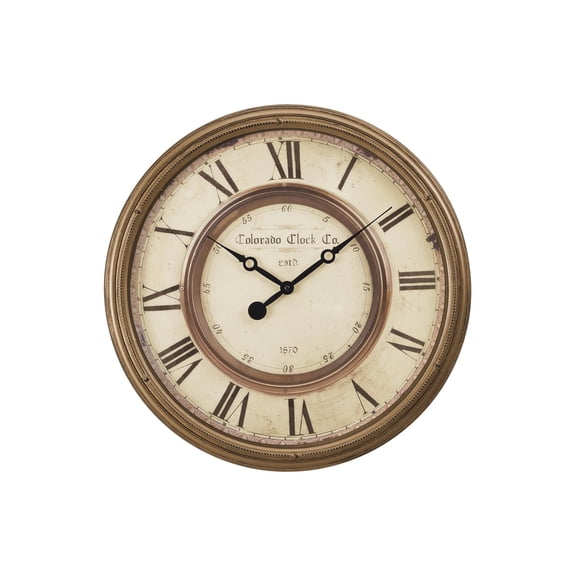 Clocks - 20" Round - Wall Clock - Antique Brown - Transitional