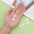 thumbnail image 4 of 1pc Brass Dragonfly Pendants for DIY Jewelry Making and Crafting Silver Color Plated 37x45mm, 4 of 6