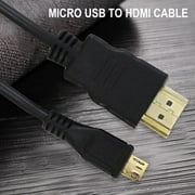 Micro USB to HDMI-Compatible Cable Micro USB to HDMI Adapters Black