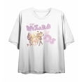 thumbnail image 3 of Wizard Of Oz Cartoon Group Shot Women's White Crew Neck Short Sleeve Crop Tee-Medium, 3 of 5