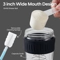 thumbnail image 4 of 12oz Glass Shaker Bottle for Protein, 2 Pack Small Borosilicate Glass Protein Powder Leak-Proof Cup Mixes with 304 Blending Ball(12oz,Black), 4 of 14