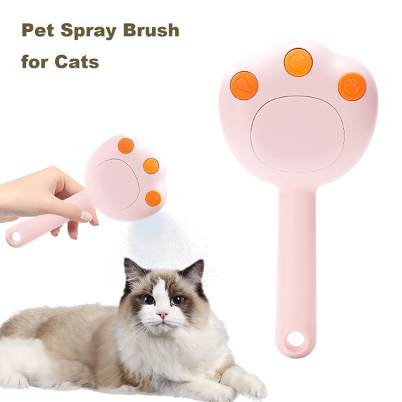 sunsanly Cat Spray Brush for Indoor Cats Self-Cleaning Pet Comb Massage Brush Pet Hair Removal Tool for Long And Short-Haired Cats Dogs