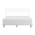 thumbnail image 2 of Hillsdale Furniture Providence Metal King Headboard and Bed Frame with Spindle Design, Soft White, 2 of 12