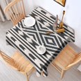 thumbnail image 2 of Boho Black and White Diamond Central Ethnic Pattern Square Tablecloth,Waterproof Square Table Cover,Wipeable Spillproof Washable Table Cover for Home Kitchen Party Decor 42"X42"(107x107cm), 2 of 6