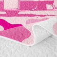 thumbnail image 5 of Catabedysis Camo Camping Bed Spread Queen For Girls,Wildlife Camper Pattern Queen Coverlet Set,Pink White,3 Pieces, 5 of 7