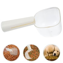 WRISTBIQUE 1Pack Pet Food Scooper in White Plastic for Cat and Dog 18.2X8X6cm