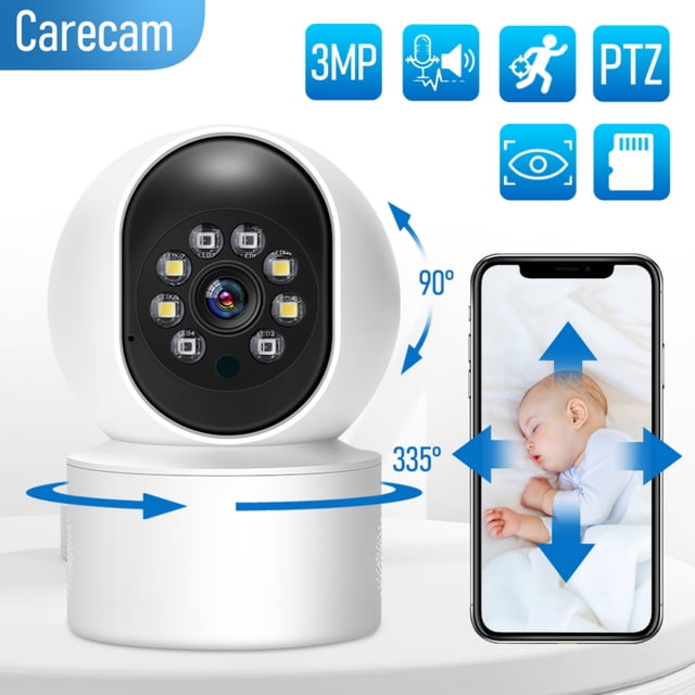 Cámara PTZ de seguridad para el hogar, Monitor de bebé inalámbrico con Audio bidireccional, seguimiento automático, detección humana, Wifi, 3MP/5MP, 360
