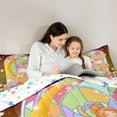 thumbnail image 6 of Feelyou Magic Girl Princess Bedding Comforter Set, Dreamy Fairy Tale Twin Comforter Sets, Orange Rose Flower Reversible Bedding Set, Super Cozy Room Decor, 2-Piece, 6 of 9
