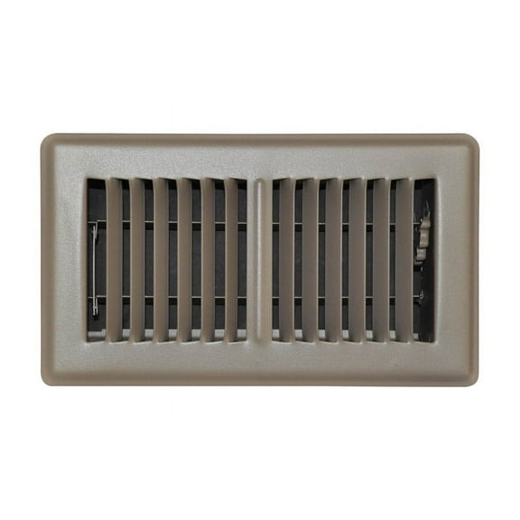 Tru Aire 4 in. H X 8 in. W 2-Way Powder Coat Brown Steel Floor Register