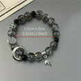 thumbnail image 2 of Visually Appealing Ice-Cracked Beaded Bracelet with Leaf Charm - Fashionable Glass Crafted, Multi-Color, High-End Running Ring Design for Men and Women,S113 1pc, 2 of 9