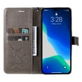 thumbnail image 3 of Decase Wallet Case for Apple iPhone 14 Pro, Butterfly Embossed PU Leather Wallet Case Flip Protective Phone Cover with Card Slots and Kickstand Case,Gray, 3 of 6