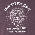thumbnail image 5 of Wild Bobby Fear Not For Jesus The Lion Of Judah Has Triumphed Inspirational/Christian Men Premium Tri Blend Tee, Vintage Purple, Small, 5 of 5