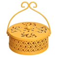 thumbnail image 5 of Soporte portátil para bobina de mosquitos con mango, quemador de incienso ignífugo de hierro, soporte de incienso de Metal para el hogar/exterior (amarillo), 5 of 5