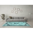 thumbnail image 3 of Ahgly Company Indoor Rectangle Persian Light Blue Traditional Area Rugs, 8' x 10', 3 of 4