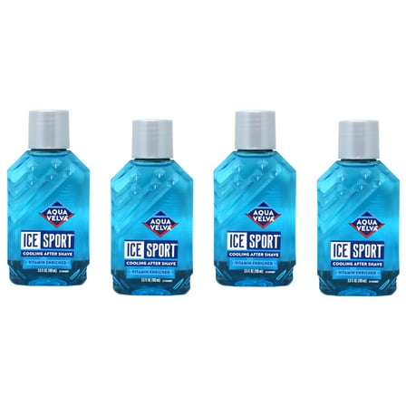 4 Pack - Aqua Velva Ice Sport Cooling After Shave 3.50 oz Each