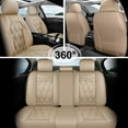 thumbnail image 7 of DIKSOAKR Seat Covers Fit for Mitsubishi Outlander Sport 2011-2025 Car Seat Covers Full Set 5 Seats Waterproof Leather Automotive Seat Cushion Protector Beige, 7 of 7