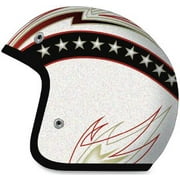 AFX FX-76 Pinstripe Lines Helmet White Md 0104-1167