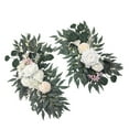 thumbnail image 2 of Wedding Arch Flowers Artificial Flower Swag Set Pack of 2, Flower Arrangement Home Decor Indoor Silk Flowers for Wedding Arch for Wall Party White, 2 of 10