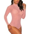 thumbnail image 2 of Lingerie pour Femmes une-Pièce Justaucorps Vêtement de Nuit Vêtement de Nuit Léotard en Maille Transparente Col Rond TG, 2 of 5